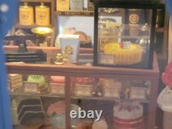 Dollhouse Tea Shop, Completed Miniature, Bookend, Garden, Coffee, Flowers, Gift