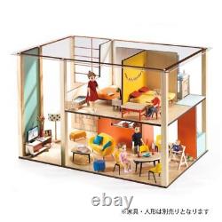 Dollhouse Toy Girls Wooden Dollhouse Kit Miniature Scandinavian Interior Toy Pla