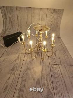 Dollhouse miniatures 112 8 Bulb Chandelier Battery Operated
