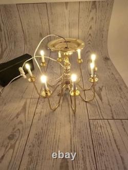 Dollhouse miniatures 112 8 Bulb Chandelier Battery Operated