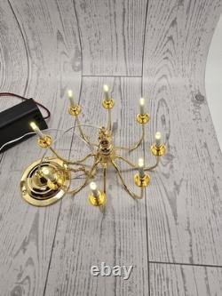 Dollhouse miniatures 112 8 Bulb Chandelier Battery Operated