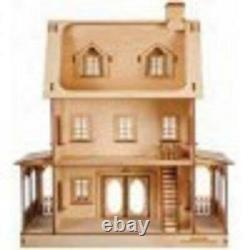 Dolls House Abriana American Country Cottage Flat Pack Kit Laser Cut 124 Scale