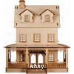 Dolls House Abriana American Country Cottage Flat Pack Kit Laser Cut 124 Scale