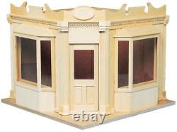 Dolls House Corner Shop Room Box Bay Windows Unfinished Flat Pack Kit 112 Scale