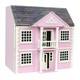 Dolls House Flat Pack Kit Pink Painted Newnham Manor Georgian 112 Scale Tumdee