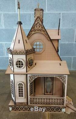 Dolls House Miniature 112 Lazer Cut Victorian Gothic Cottage Flat Pack Kit