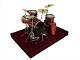 Dolls House Shiny Red Drum Kit Set Miniature Music Room Pub Furniture Instrument