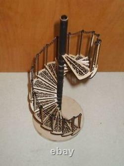 Dolls House Spiral Staircase Kit Laser Cut Wood 112 Scale Miniature