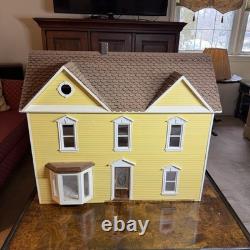 Dura Craft FH-505 Farmhouse Dollhouse 112 Scale Wood Kit 8 Rooms Miniatures