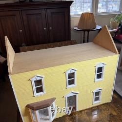 Dura Craft FH-505 Farmhouse Dollhouse 112 Scale Wood Kit 8 Rooms Miniatures
