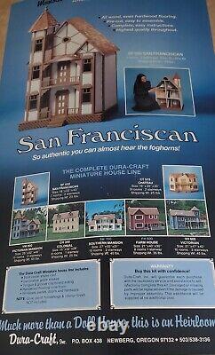 Dura-Craft Mini Mansion San Franciscan Doll House New In Box DIY Assembly