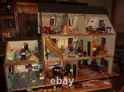 Electrified Victorian Dollhouse furnished