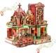 Elegant 742-Piece Victorian DIY Miniature House Kit with Lights Perfect Gift