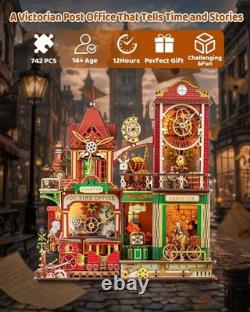 Elegant 742-Piece Victorian DIY Miniature House Kit with Lights Perfect Gift