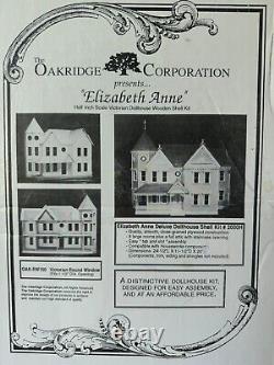 Elizabeth Anne Wooden Dollhouse Kit Victorian New Open Box Vintage 1/2 Scale
