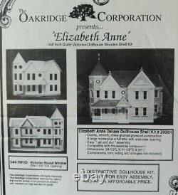 Elizabeth Anne Wooden Dollhouse Kit Victorian New Open Box Vintage 1/2 Scale