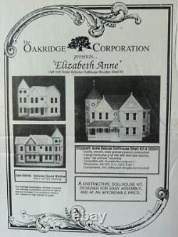 Elizabeth Anne Wooden Dollhouse Kit Victorian New Open Box Vintage 1/2 Scale
