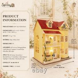 Enchanting DIY Miniature Dollhouse Kit with Warm Light & Music Box 124 Scale