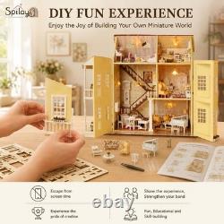 Enchanting DIY Miniature Dollhouse Kit with Warm Light & Music Box 124 Scale