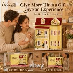 Enchanting DIY Miniature Dollhouse Kit with Warm Light & Music Box 124 Scale