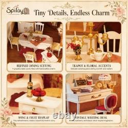 Enchanting DIY Miniature Dollhouse Kit with Warm Light & Music Box 124 Scale