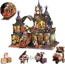 Exquisite Rail-Track City Miniature Building Kit