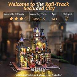 Exquisite Rail-Track City Miniature Building Kit