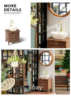 FOREST TEASHOP 3D Wooden Puzzles DIY Miniature Dollhouse Kit building Adult Gift