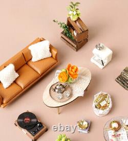 FOREST TEASHOP 3D Wooden Puzzles DIY Miniature Dollhouse Kit building Adult Gift