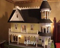 FULLY BUILT. WOODEN DOLL HOUSE HANDMADE One Of A Kind! Not A Kit 112 Artist
