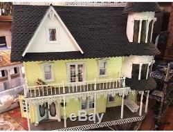 FULLY BUILT. WOODEN DOLL HOUSE HANDMADE One Of A Kind! Not A Kit 112 Artist