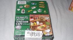 Factory Sealed Box Peanuts Snoopy Vintage Cafe Set Of 8 Re-Ment 2017