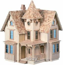 Fairfield Dollhouse Kit 1/2 Inch Scale Model Vintage Handcrafted Wood