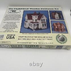Fairfield Dollhouse Kit 1/2 Inch Scale Model Vintage Handcrafted Wood NIB 1/24