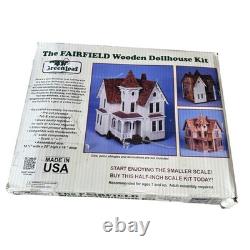 Fairfield Dollhouse Kit 1/2 Inch Scale Model Vintage Handcrafted Wood, New Box