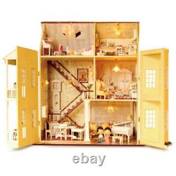 Fairy Tale Dollhouse Miniature Large Doll House Wooden Toys Cute Educational Toy