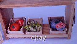 Farmer's Market Stand Vegetable shop, fruits in boxes, greengrocer's, Chalkboard