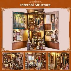 Fifijoy Book Nook Kit Sewing Room DIY Miniature House Dollhouse Kit for Adu