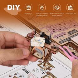 Fifijoy Book Nook Kit Sewing Room DIY Miniature House Dollhouse Kit for Adu