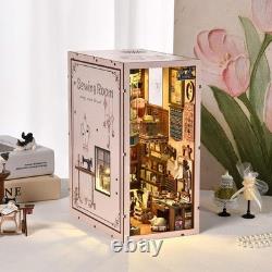 Fifijoy Book Nook Kit Sewing Room DIY Miniature House Dollhouse Kit for Adu