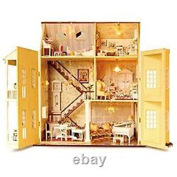 Flever Dollhouse Miniature DIY House Kit Manual Creative with Furniture for