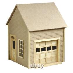 GARAGE KIT by H? Usew? Rks 9997 unfinished wood 1/12 scale dollhouse FREE SHIPPING