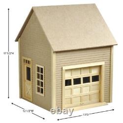 GARAGE KIT by H? Usew? Rks 9997 unfinished wood 1/12 scale dollhouse FREE SHIPPING