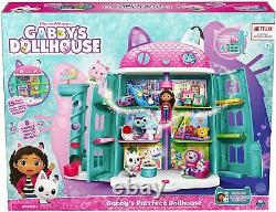 Gabby's Purrfect Dollhouse with 15 Pieces Including Toy Figures NEW