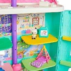 Gabby's Purrfect Dollhouse with 15 Pieces Including Toy Figures NEW