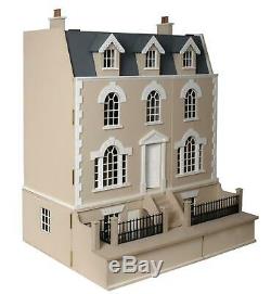 Georgian Dolls House & Basement 112 Scale Unpainted Flat Pack MDF Wood Kit