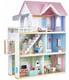 Giant Bean Wooden Doll House, 2.6-ft Tall DIY Miniature Dollhouse Kit