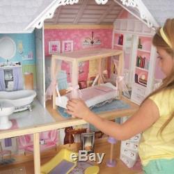 Girls Doll House Play Set Large Furniture Accessories Kids Pretend Play Toy Kit