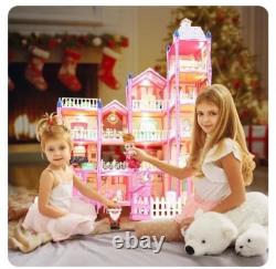 Girls play house, dream doll house toy, gifts for girls, 5 stories & 15 rooms
