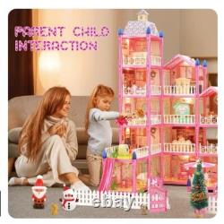 Girls play house, dream doll house toy, gifts for girls, 5 stories & 15 rooms